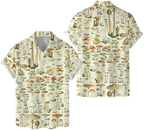 Presentes da família Reino Cogumelo Havaí camisetas para homens - camisa de cogumelo, camisas de cogumelos