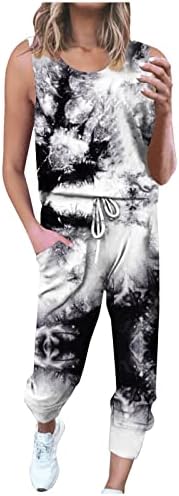 Charella Women Pants Conjunto de calças gráficas conjuntos de spandex 2 peças de 2 peças de perna reta Summer Summer