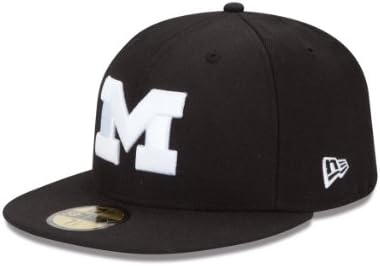 NCAA Michigan Wolverines 5950 preto e branco
