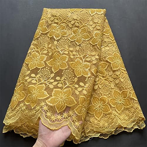 Daisymusse mais recente tecido de renda africana bordado suíço Tulle French Tulle Cotton Wedding Party Dress