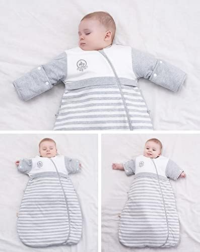 Babyah Kids Wearable Blanket Crianças de bebê Mangas de saco de dormir destacáveis