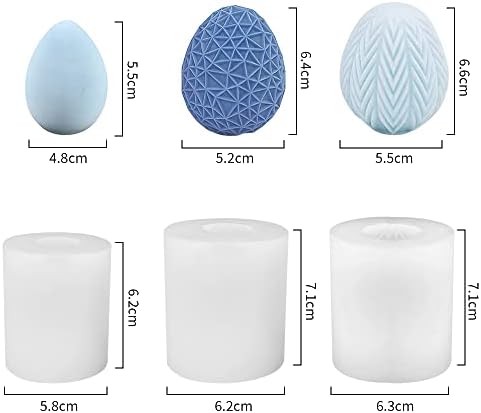 Molde de vela de ovo - molde de forma de ovo de silicone em 3D, moldes de sabão em forma de ovo,