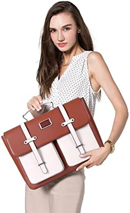 Mosho Breída para mulheres, bolsa de computador de mochila de 15 polegadas com 2 bolsos dianteiros,