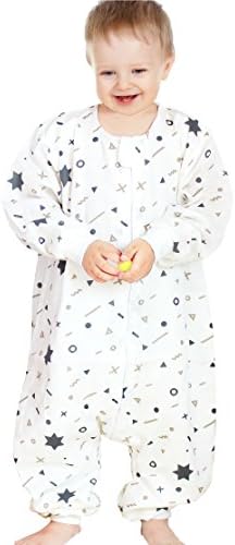 ILILMMOE Muslin original algodão saco de sono para dormir com pernas cobertores de bebê vestíveis mangas