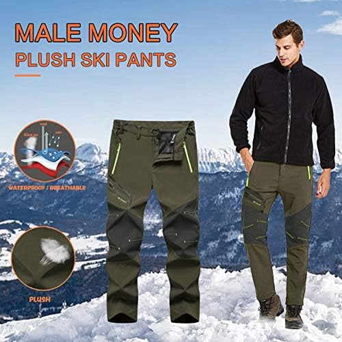 4 8 Campo de caminhada à prova de vento de acampamento Men calças calças masculinas quentes de calças elásticas