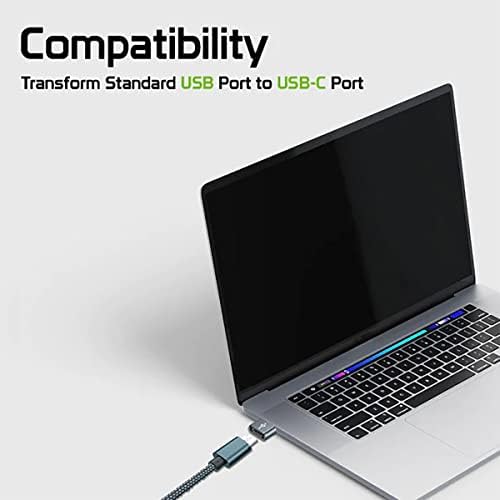 Usb-C fêmea para USB Adaptador rápido compatível com seu qiku q5 plus para carregador, sincronização,