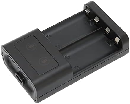 Carregador do controlador, pacote de bateria recarregável por ABS preto 2x2600mAh Baterias para controlador