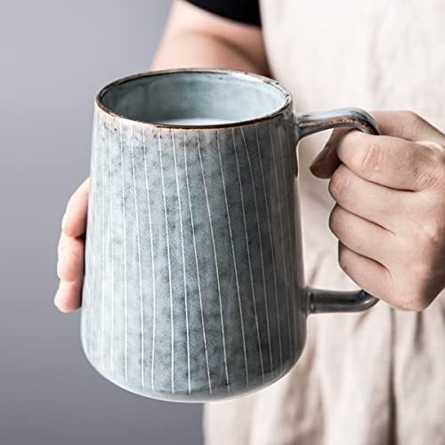 Xinrry grande caneca de café cerâmica, copo de chá grande de 24 oz com maça