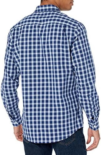 Essentials Men Slim-Fit Sleeve Poplin camisa