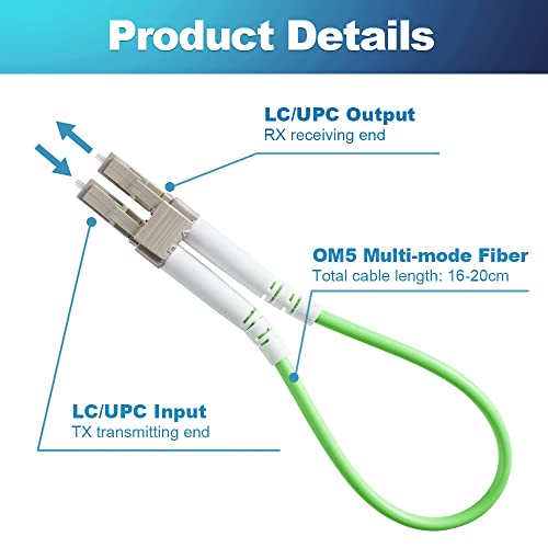 4 PCs OM5 Loopback Plug Tester Multimode LC-UPC Fibra Opticle Duplex Adaptador 50/125
