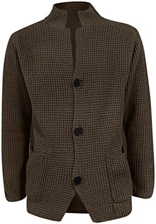 Jaquetas para homens outono e inverno Moda de moda solta cardigã quente jaqueta de lapela suéteres