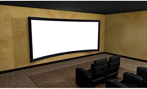 FZZDP 4K 16: 9 White Peda de tecido acústico Personalizar 3D Curvido Tela do projetor de quadro fixo para tela de projeção de cinema doméstico