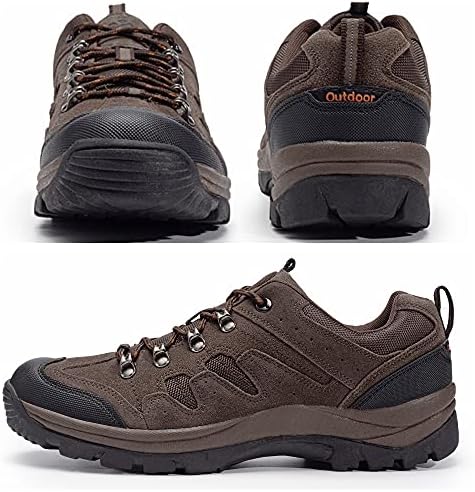 CC-LOS Sapatos de caminhada à prova d'água masculinos de renda e peso leve durante todo o dia Comfort