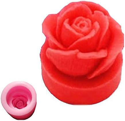 3D Rose Silicone Mold Fondant Mold para presentes do Dia dos Namorados, Cupcake Bolo Decoration Tool