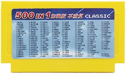 Gaohr 500 em 1 coleção de jogos clássicos 8 bits 60 pinos Card de jogo adequado para cartão de memória