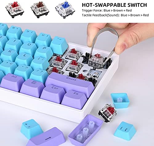 USSIXCHARE GK61 60 % do teclado mecânico SK61 Teclado de jogo retroiluminado RGB personalizado com interruptor