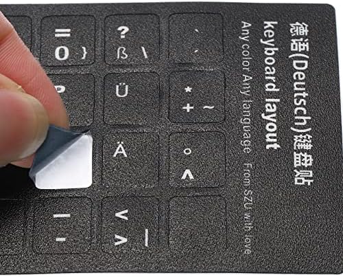 Adesivos de teclado alemão Patikil, 6 pacote de pacote universal tampa de substituição de teclado
