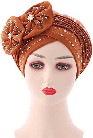 ILH Mulheres Cabeça envolve os chapéus de turbante africanos de cabeça para mulheres negras shinestones turbantes