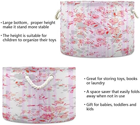 Cesta de corda de corda de algodão kigai grande cesta de armazenamento para brinquedos com cestas de lavanderia para bebês para berçário, armário, quarto, organização doméstica