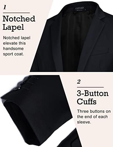 Coofandy Mens Sport Coat Casual Blazer One Button Business Suit de jaqueta