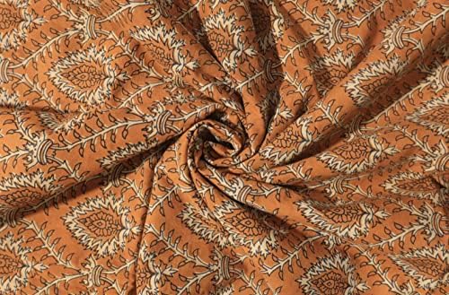 Indian Dabu Dabu Made Floral Design Fabric, tecido impresso em algodão indiano