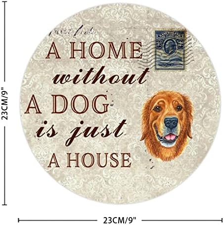 Uma casa sem cachorro é apenas uma casa de cão de metal engraçado placa de metal com arte de metal com citação