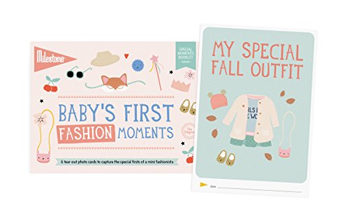 Milestone - First Fashion Moments Fotion Moments do bebê Livro de cartões - Livreto de rasgar 6 cartões fotográficos para capturar os primeiros momentos memoráveis ​​de moda do seu bebê