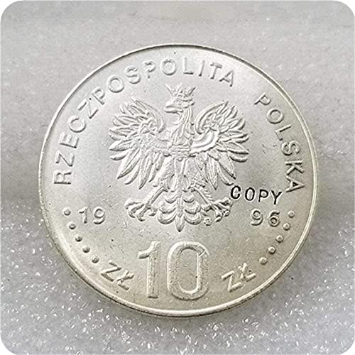 Tipo 2: Polônia 10 ZL Reis e Princes-Polish-Sigismund-Ii-Augustus Cópia de Moeda de Prata para Cópia Coleção