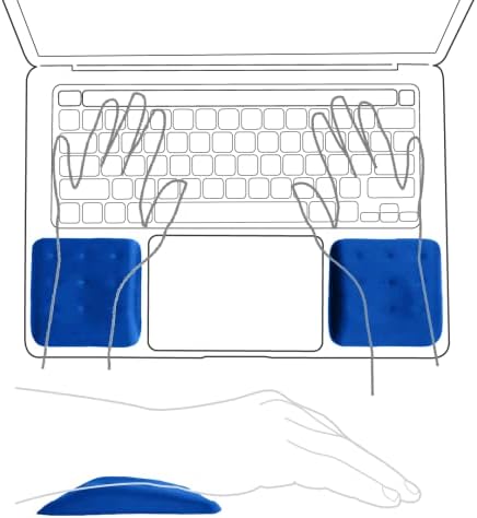 WavePads By Aquues Solutions-Duas pacote não deslizam o pulso para o laptop para teclado para laptop
