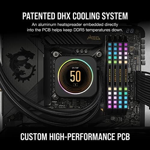 Corsair Dominator Platinum RGB DDR5 RAM 32GB 5600MHz C36-36-36-76 1,25V Intel otimizado Memória do