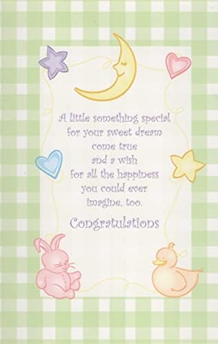 Cartão de felicitações de novo bebê - para os pais e o bebê - algo especial para o seu doce sonho se tornou