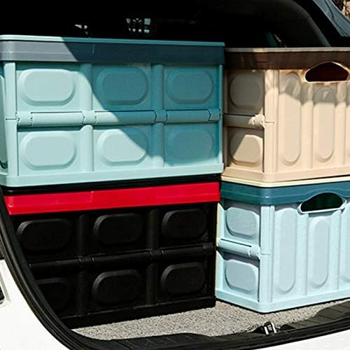 UXZDX CuJux 30L Clothes Organizer com tampa espessada de caixa de armazenamento multifuncional alças dobráveis ​​de carros práticos, contêiner de espaço para economia de carros