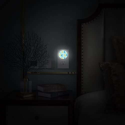Deyya LED Night Light Plug in Wall com sensor automático Lâmpada de suporte de noite redonda para crianças Bedas