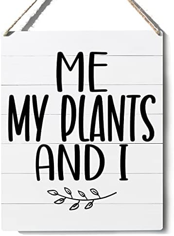 Funny Farmhouse me assina minhas plantas e eu placas de madeira Placa Posters pendurados Posters