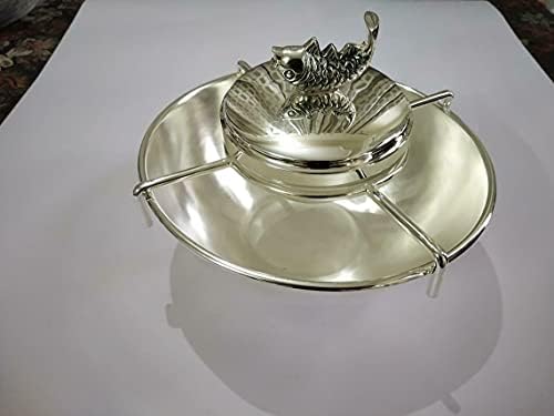 Mary Jurek Beluga Caviar Bowl com inserção de prato de vidro