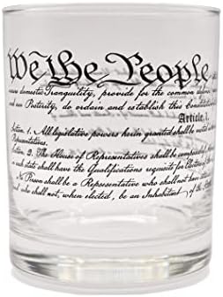 USA Constituição Preâmbulo Combinato Patriótico Veterano Nós, o People, Decanter com um presente de vidro