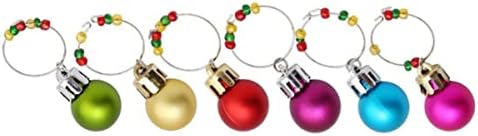 Bestonzon 12 pcs tags, bebida Identifique tags de férias Marcadores de cores anel arame decoração de