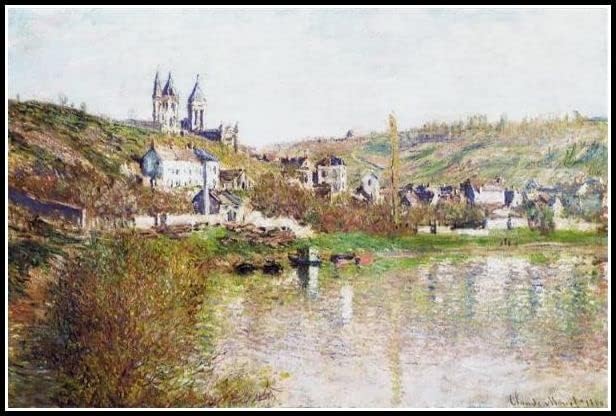 A casa vista através da pintura de rosas de Claude Monet Diamond Painting Kits para adultos, arte