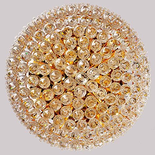 Beirio 11-Lights Golden Acabamento Classic Empire Style K9 Crystal Chanderlier Luz de teto para sala