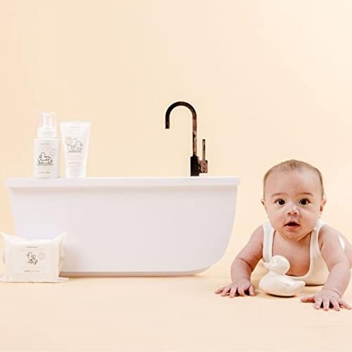 Dabble & Dollop Infant Essentials Kit com bolsa de presente-conjunto natural para bebês, fragrâncias e óleo