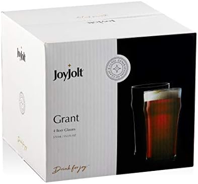 Joyjolt Grant 19oz de copos de cerveja de cerveja. Copos de cerveja de grandes dimensões definidos para