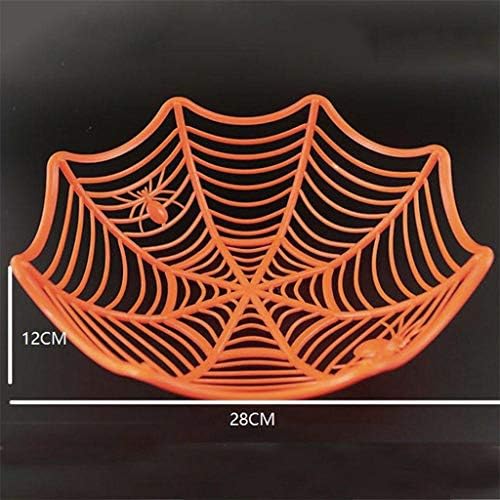 Cesta de aranha, dvcb plástico doces de doces trick spiderweb tigelas de cozinha decoração de halloween - prática