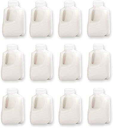Mini jarros de leite de plástico com jarros de tamanho de quart da tampa jarros de leite vazios, uso para