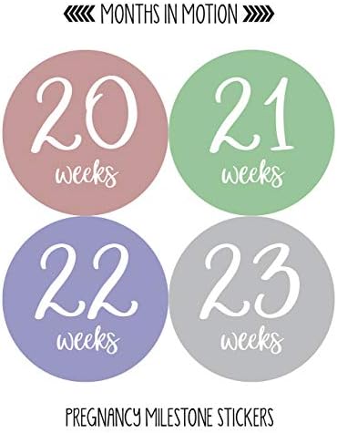 Meses em movimento Gravidez semanalmente adesivos de crescimento da barriga - semana a semana grávida