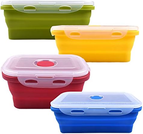 Recipientes de alimentos dobráveis ​​Dalebox -Caixa de armazenamento de silicone dobrável -herméneo -BPA