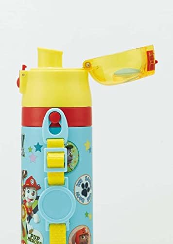 Skatista skdc3-A infantil garrafa de água em aço inoxidável infantil com xícara, 11,8 fl oz, garotos de patrulha