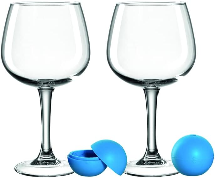 Leonardo 021470 cn Gin Glass & Ice Balls Conjunto de 12, 21,3 fl oz