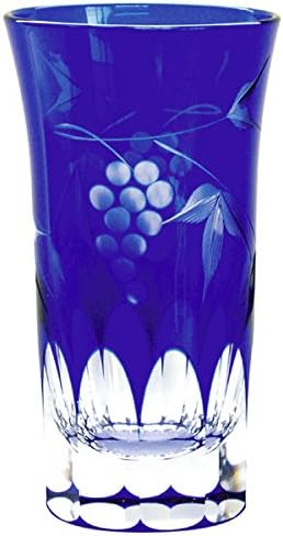 タジマガラス Tajima Glass Grape Kiriko Single Bites Beer Ruri
