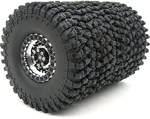 Hobbysoul macio 1.9 pneus altura 120 mm / 4.72 polegadas montadas em 1,9 rodas de beadlock aros pretos
