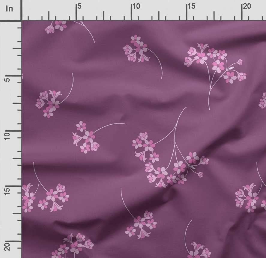 Tecido floral estampado floral, tecido poly lona, ​​tecido de costura de decoração pelo quintal de 56 polegadas